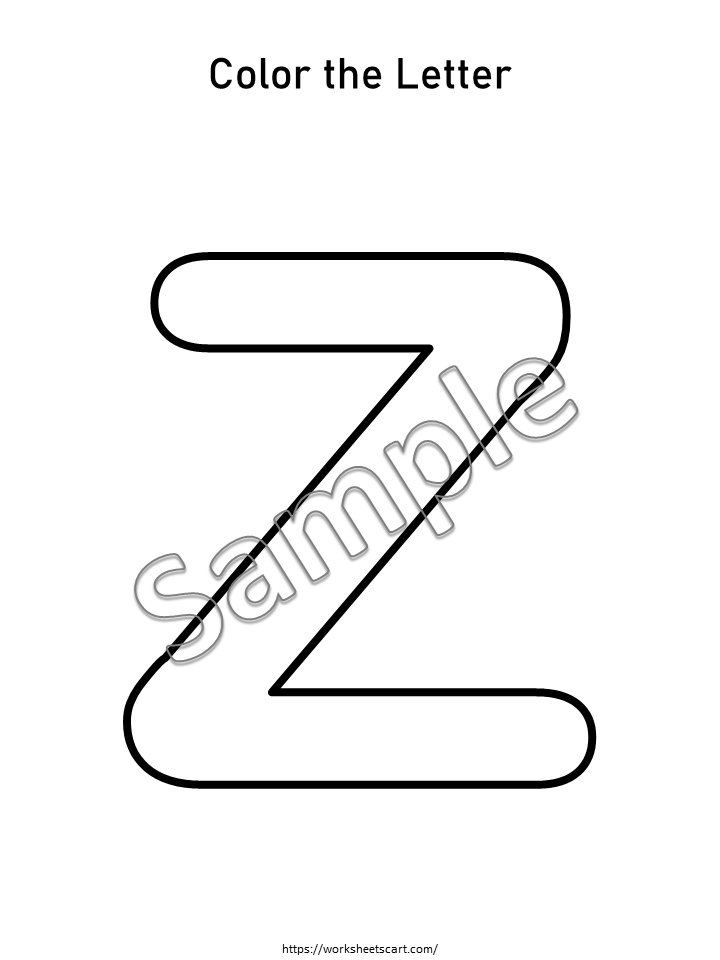 Alphabet Coloring Pages Printable A-Z | ABC Letter Worksheets for Preschool & Kindergarten | Kids Learning Activity PDF, WWF409