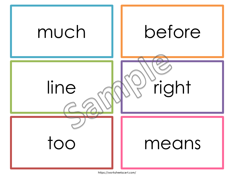 100 Printable Fry's Second Hundred Sight Word Flashcards, Grade 1, Grade 2 Sight Words, High Frequency Words, Tricky Words, WWF417
