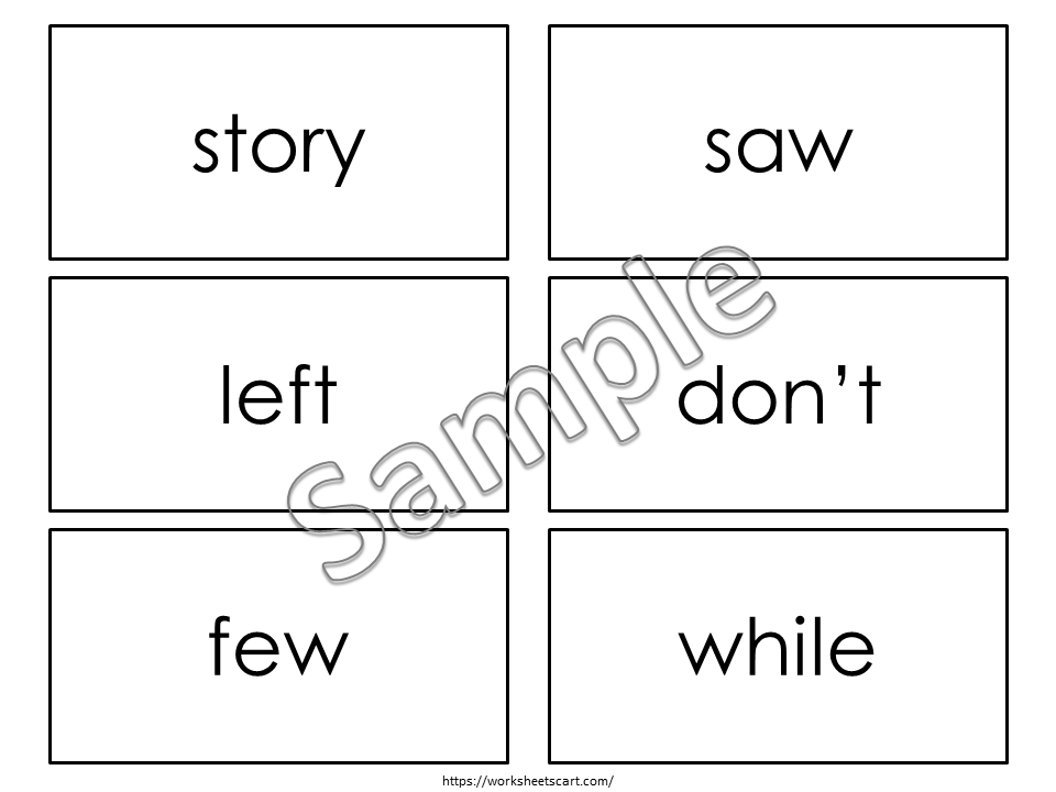 100 Printable Fry's Third Hundred Sight Word Flashcards, Grade 2, Grade 3, Sight Words, High Frequency Words, Tricky Words, WWF418