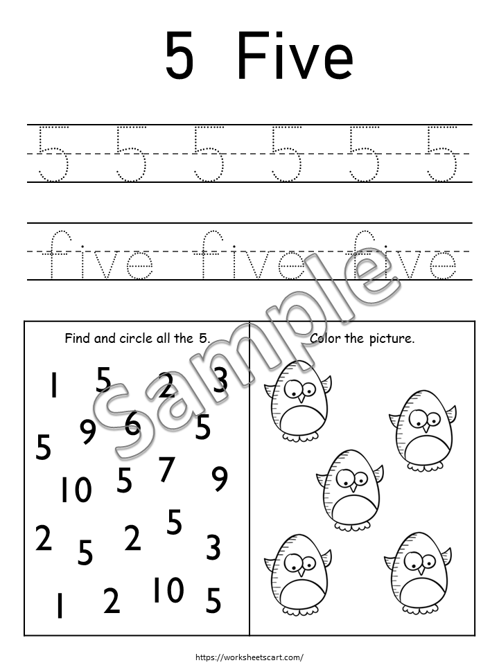 Number Sense Worksheets 1–10 for Preschool & Kindergarten | Counting & Tracing Printables, WWF419