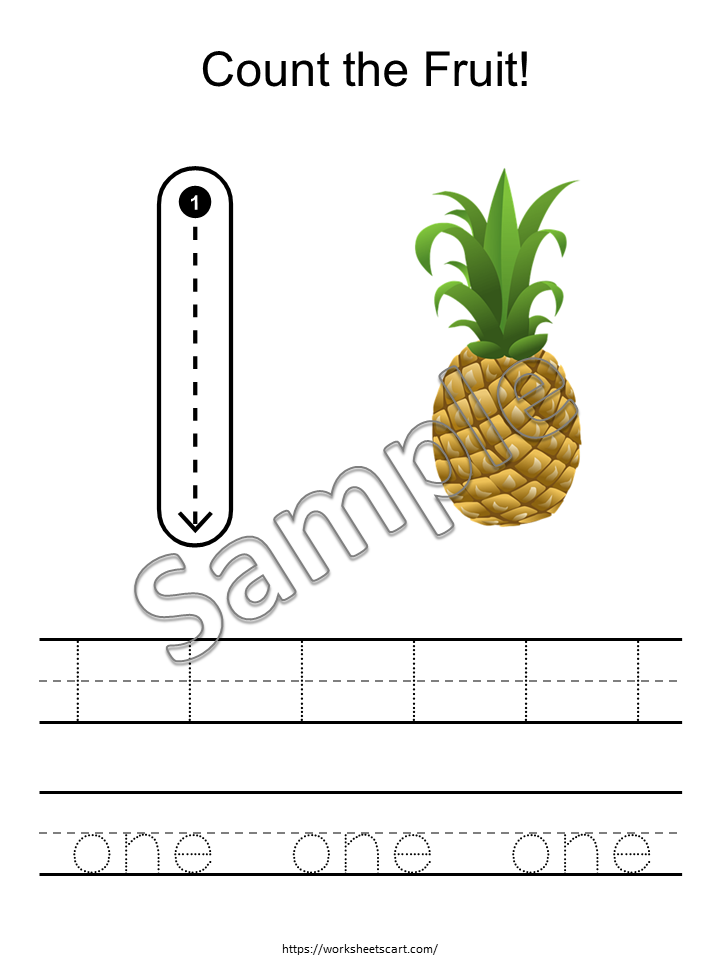 PPrintable Number Worksheets 1-10 for Preschool and Kindergarten | Trace, Count, and Recognize Numbers, WWF421