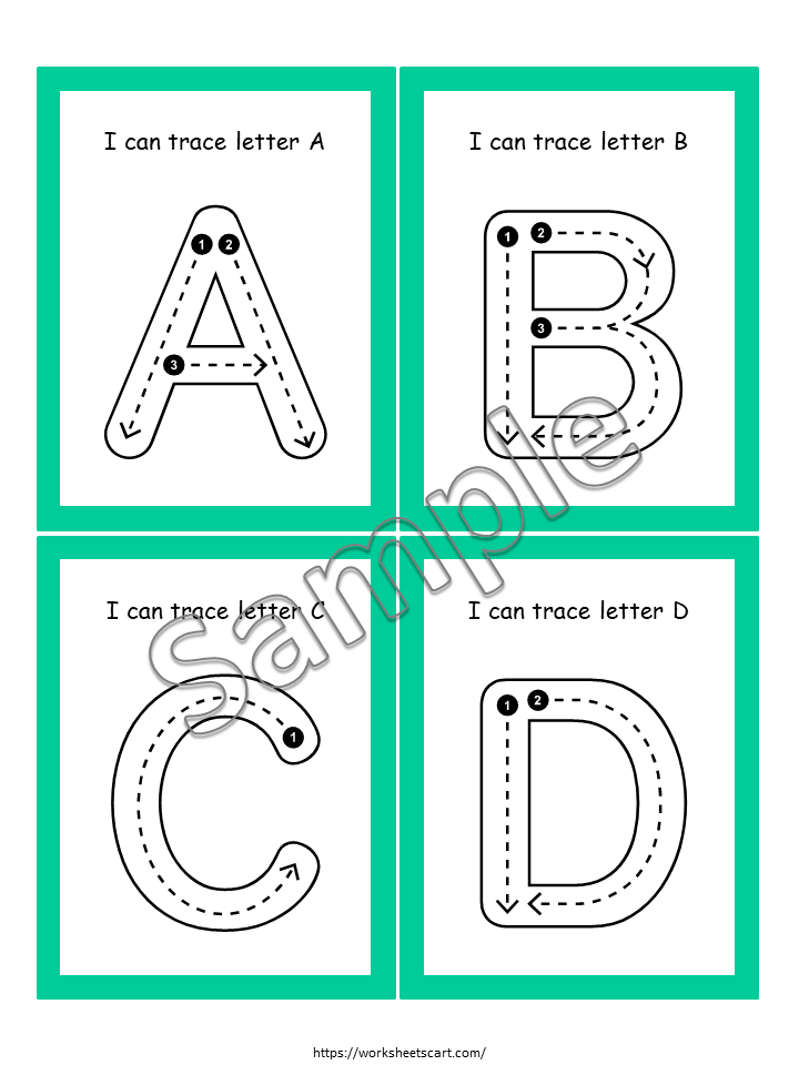 Letter Tracing Cards, Preschool Activity, Homeschool Printable, Preschool Worksheet, Preschool Printable Preschool Tracing Cards, ABC Card, WWF426