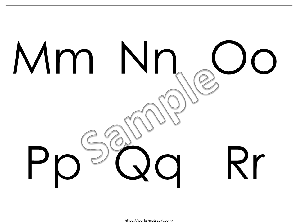 Alphabet Flashcards Printable | Uppercase & Lowercase Letter Cards for Preschool and Kindergarten, WWF427