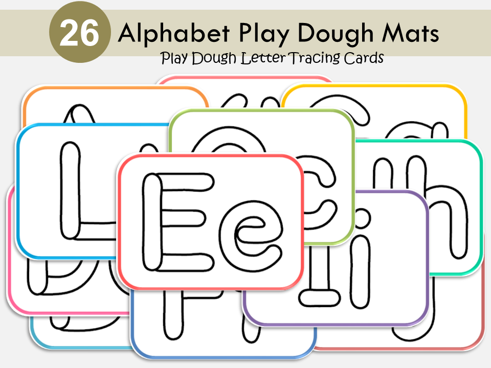 Alphabet Play Dough Mats, Preschool Play Doh Mats Printables, Toddler Activities, Letters Activities for Kids, Kindergarten Worksheets, WWF432