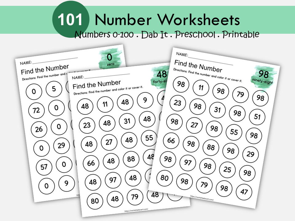 Number Search- Math Worksheets-Number Hunt-Recognition-Identification-Number Practice-Early Math-Number Sense-Digital-Printable-Resource, WWF440