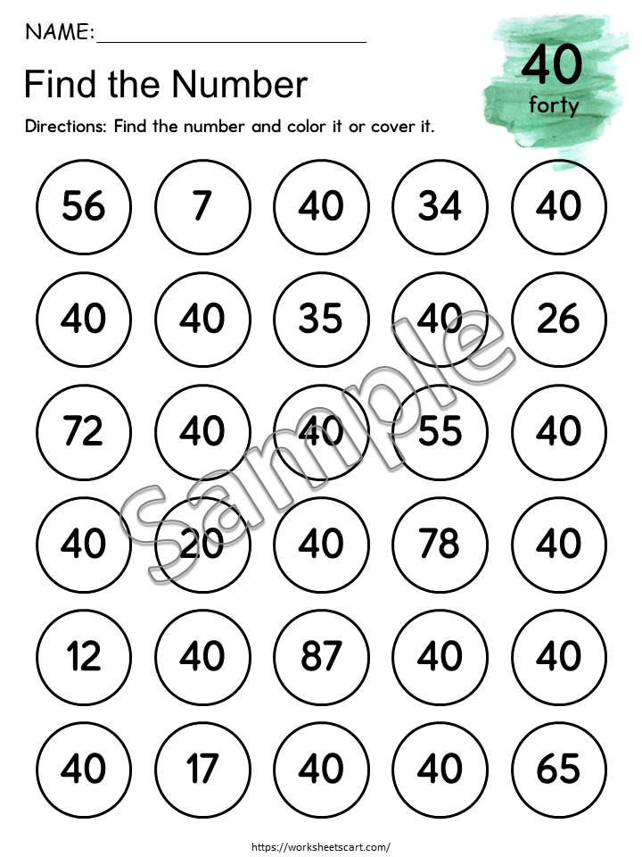 Number Search- Math Worksheets-Number Hunt-Recognition-Identification-Number Practice-Early Math-Number Sense-Digital-Printable-Resource, WWF440