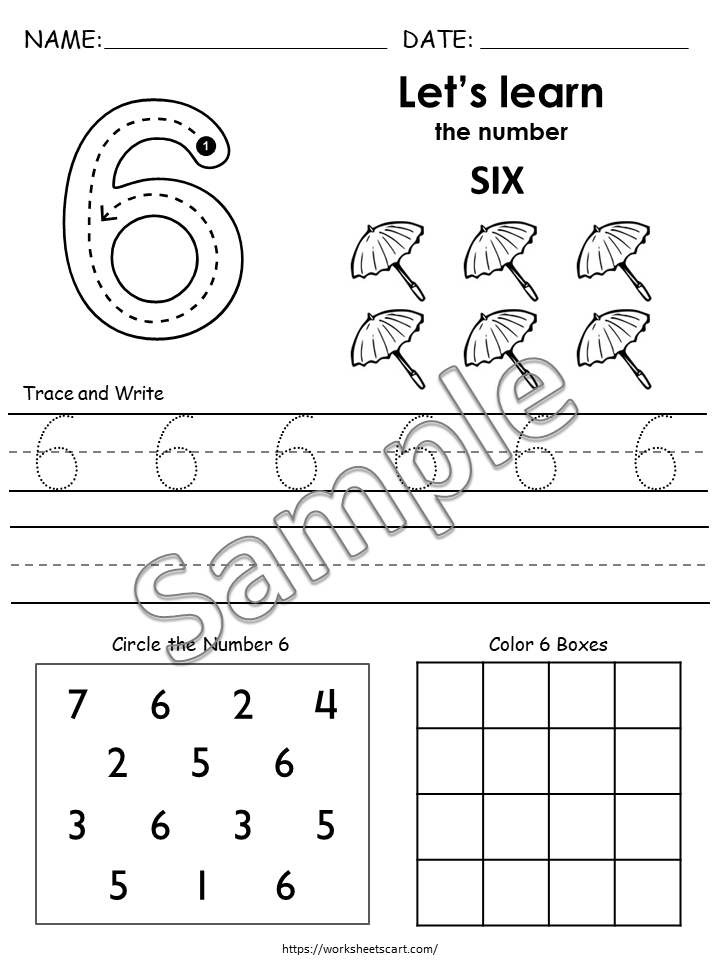 1-10 Number Tracing, Preschool Worksheet Printable, Handwriting Practice, Kindergarten Worksheets, Learning Numbers, Instant Download, WWF443