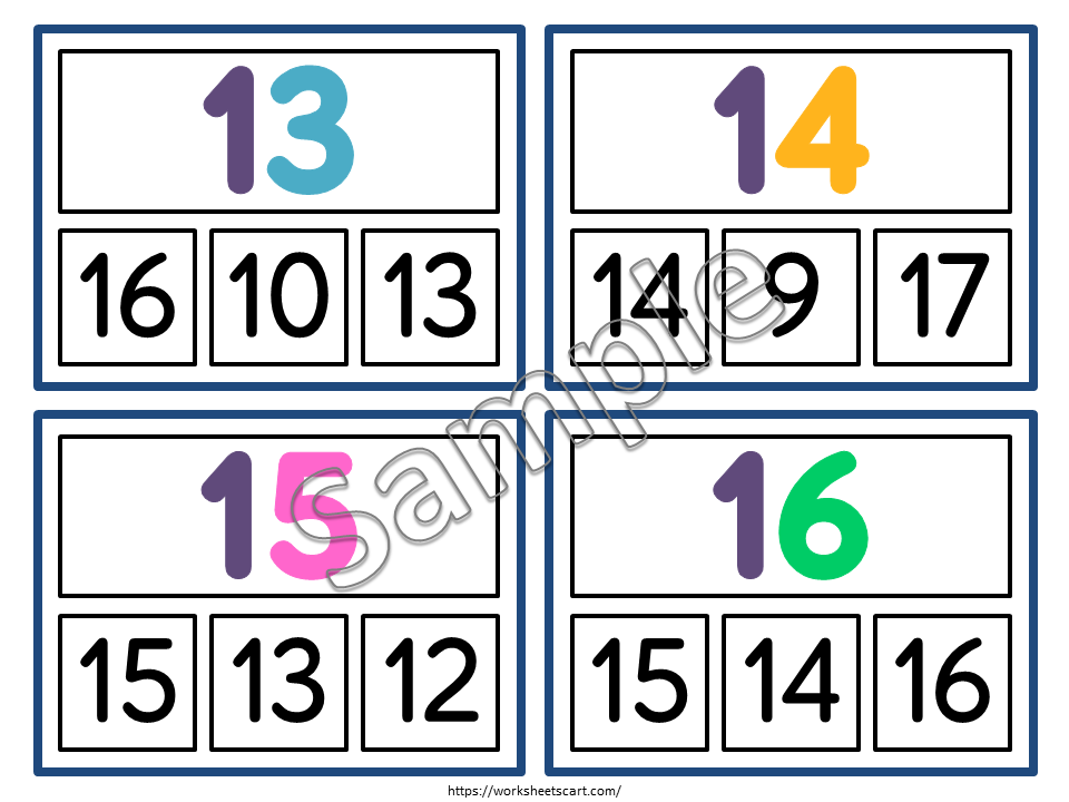 Number Flash Cards, Preschool Counting Flash Cards, 4 Types of Number Task Cards, Count and Clip, Number Cards 1-20, Montessori Flash Cards, WWF449