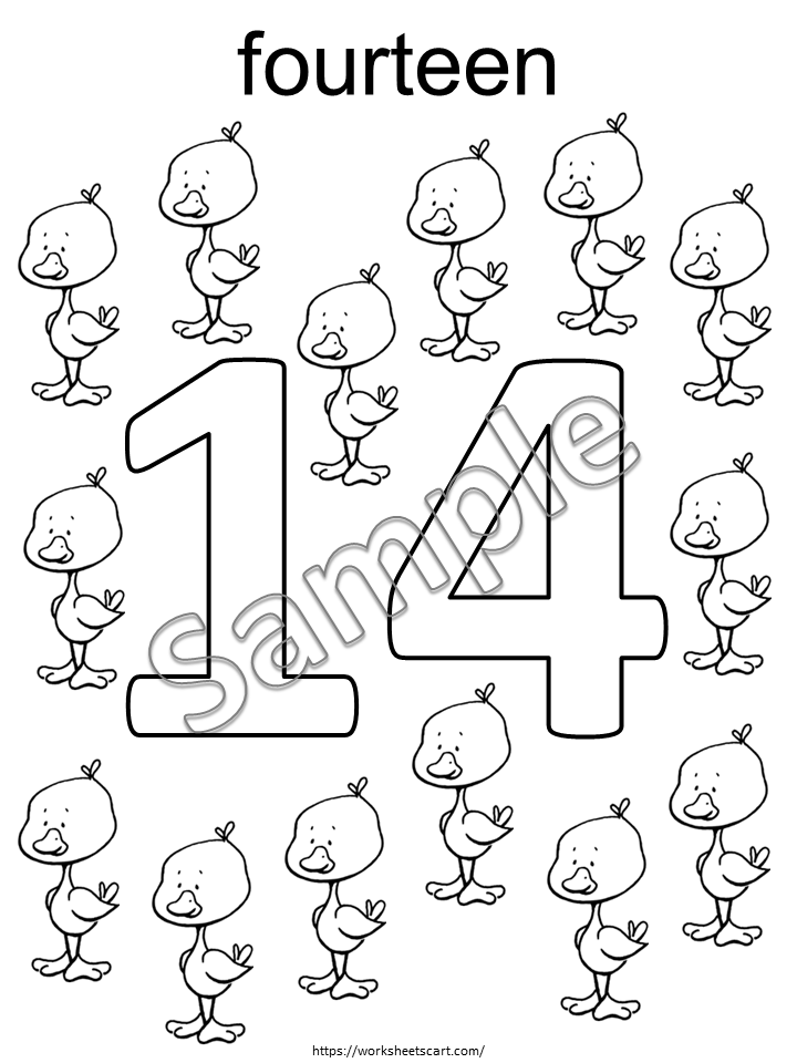 Number Coloring Pages (1-20) Printable, Preschool Worksheets, Coloring Pages for Kids, Kindergarten Activity, Homeschool, Instant Download, WWF455