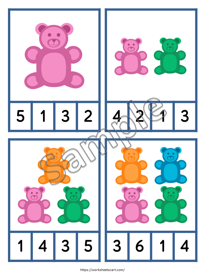 Number Flashcards for Kids, Counting Cards Printable, Preschool Math Activity, PreK, Kindergarten, Montessori, Learning Numbers, Homeschool, WWF459