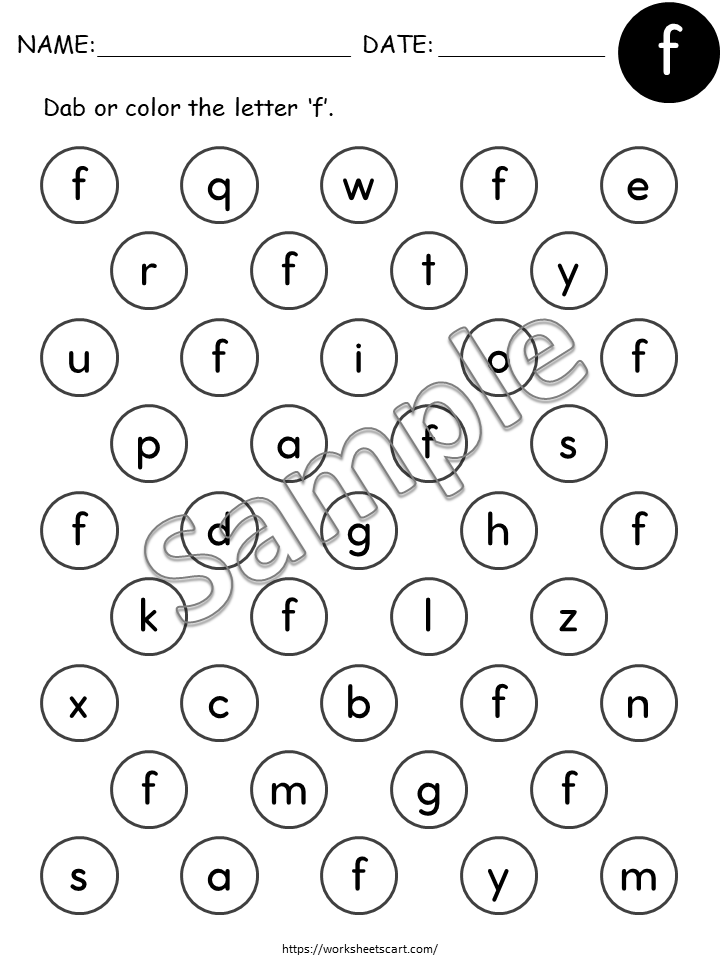 Alphabet Search & Dab It Worksheets | Preschool & Kindergarten Learning Printable | Letter Recognition Activity | Fine Motor Practice, WWF461