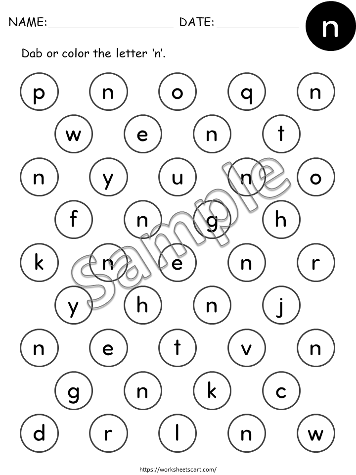 Alphabet Search & Dab It Worksheets | Preschool & Kindergarten Learning Printable | Letter Recognition Activity | Fine Motor Practice, WWF461