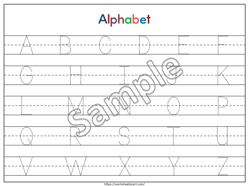 Tracing Worksheets Printable, Tracing Worksheets for Kids, Alphabet, Numbers, Days of the Week, Months of the Year, Homework, Homeschool, WWF463