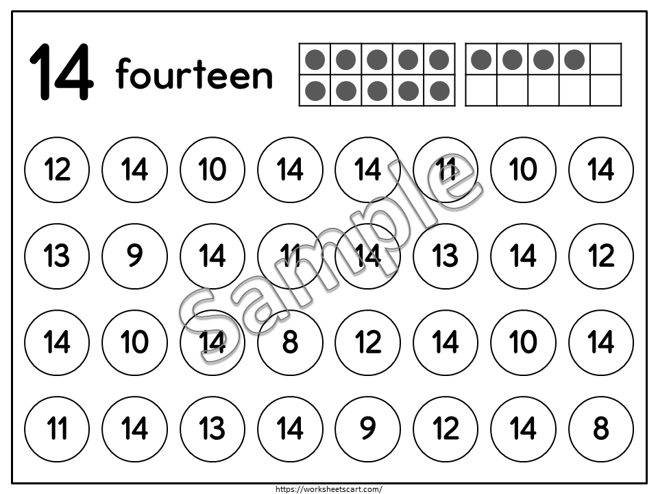 Number Search Worksheets Printable, Kindergarten Math, Numbers to 20, Counting, Instant Download, PreK, Homeschool, Teacher Resources, WWF466
