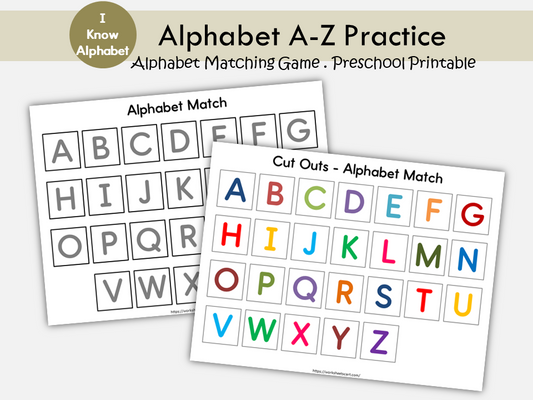 AAlphabet Matching Game Printable | Uppercase Letter Match Activity for Preschool and Kindergarten | Hands-On Literacy Center | ABC Letters, WWF470