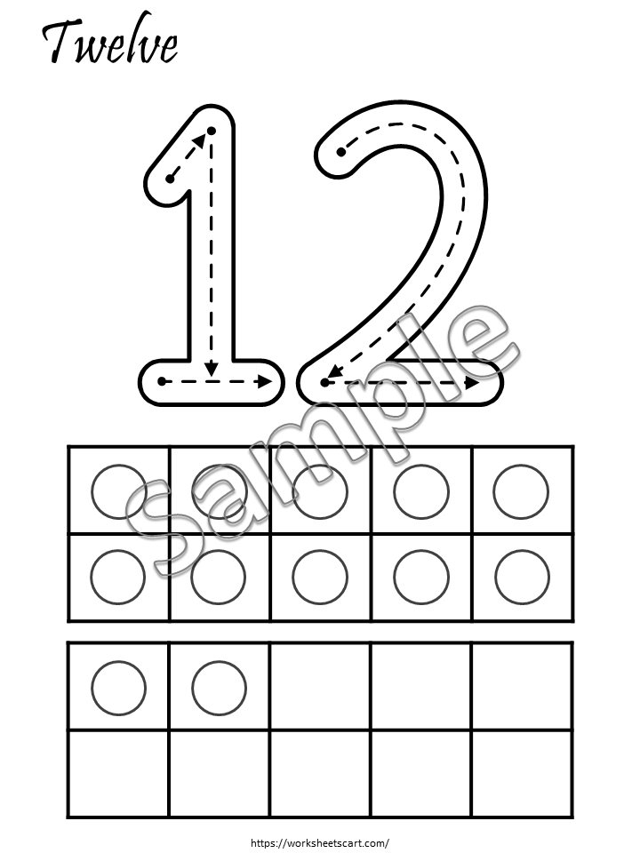 20 Number Tracing Worksheets, Traceable Numbers, Preschool Worksheets, 1-20 Printable Number Tracing, Playdough Mats, Handwriting Practice, WWF475