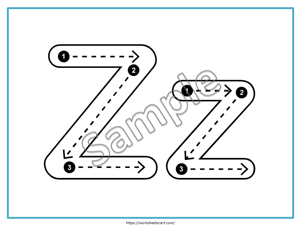 Alphabet Tracing Worksheets A–Z Printable | Uppercase & Lowercase Letter Practice for Preschool & Kindergarten, WWF478
