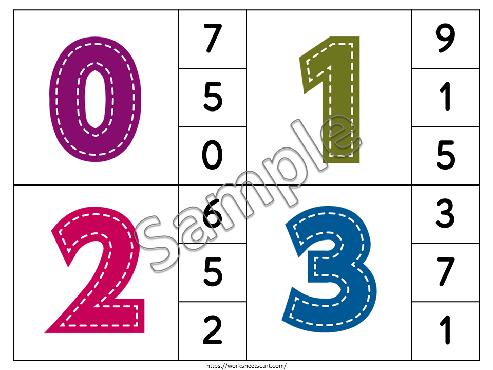 Number Clip Cards, 0-9 Number Flashcards, Number Cards, Number Recognition, Preschool Printable, Kindergarten, Montessori, Math Centers, WWF481