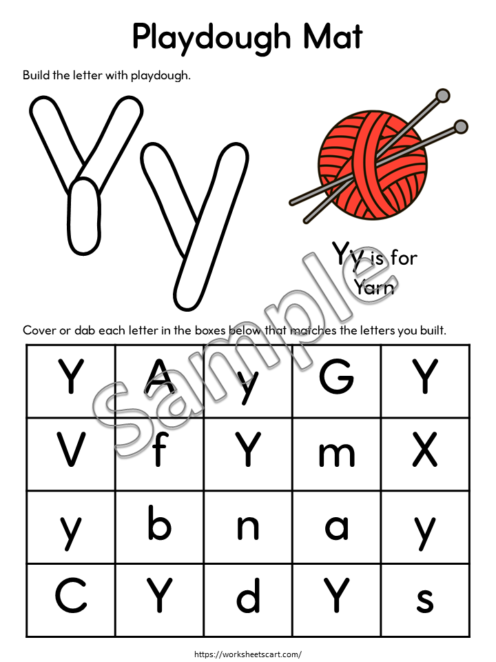 Alphabet Play Dough Mats Printable for Preschool & Kindergarten | ABC Letter Recognition & Beginning Sounds Activity, WWF487