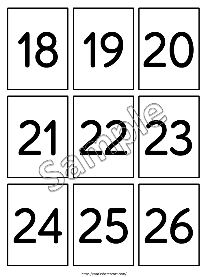 Alphabet and Number Flashcards Printable | Uppercase & Lowercase A–Z | Numbers 0–30, WWF504