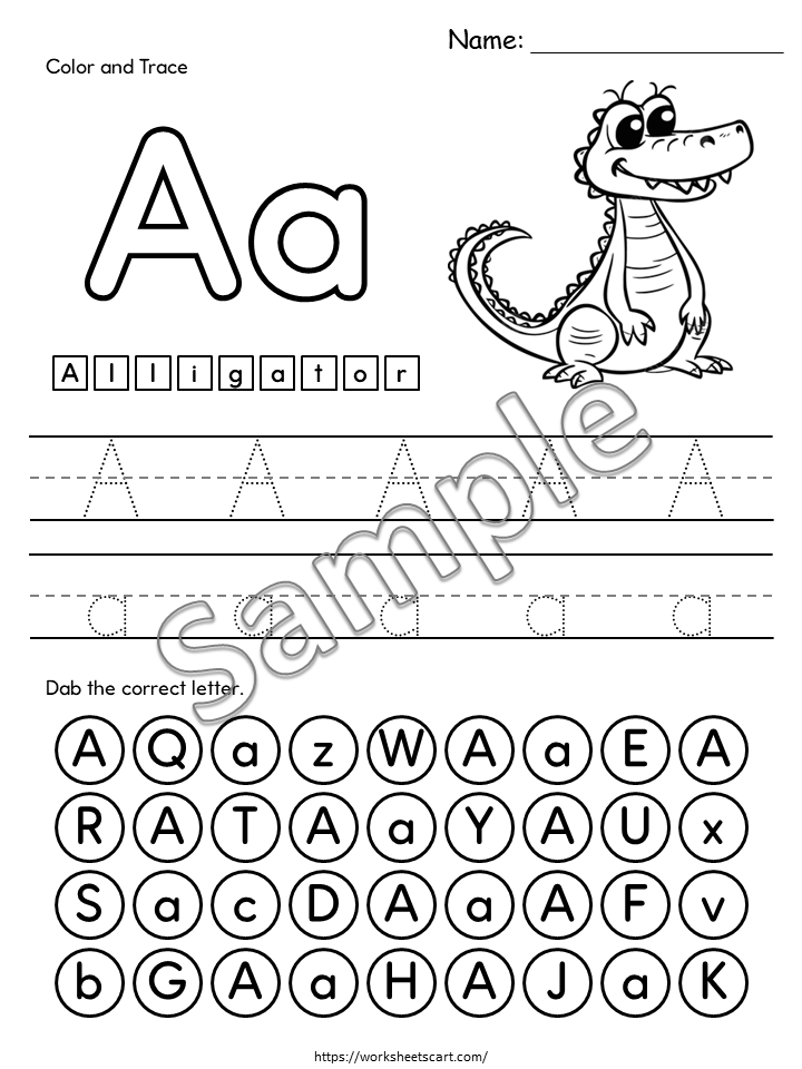 269 Alphabet Letters Printable Worksheets, Letter of the Week, A to Z Letter Sounds, Learn to Write, Preschool Kindergarten Homeschool, WWF511