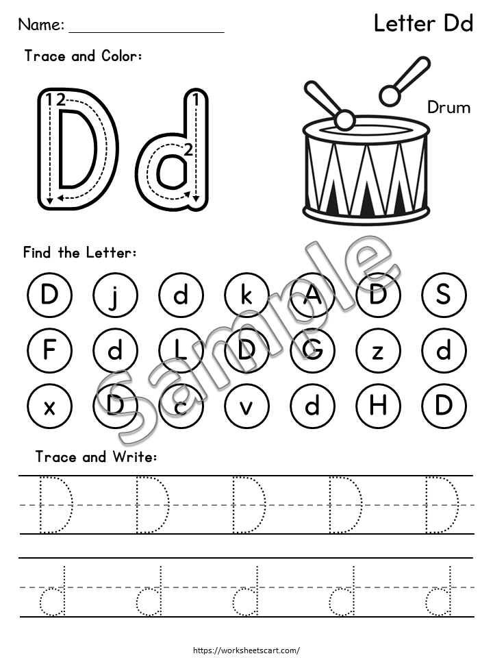 Alphabet Worksheets A–Z Printable | Trace, Write, Find & Color for Kids, WWF512