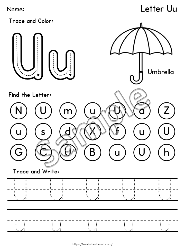 Alphabet Worksheets A–Z Printable | Trace, Write, Find & Color for Kids, WWF512
