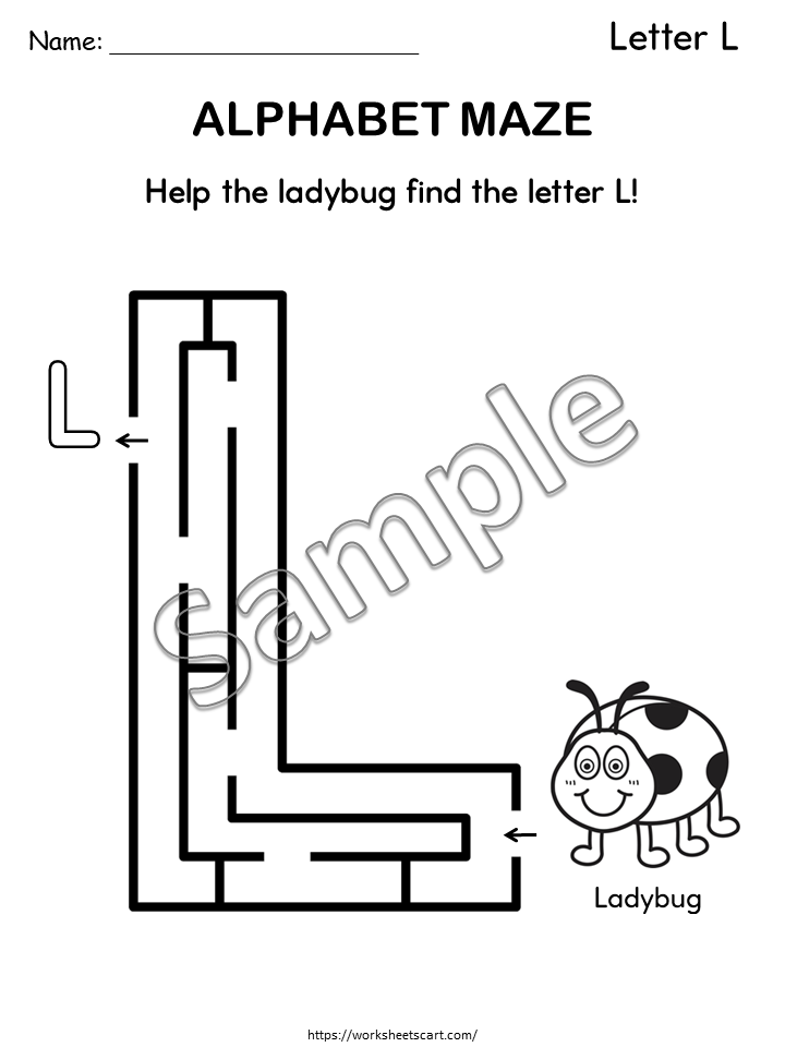 Alphabet Letter Mazes A–Z Worksheets Printable | Fun Phonics & Alphabet Activities for Kids, WWF514