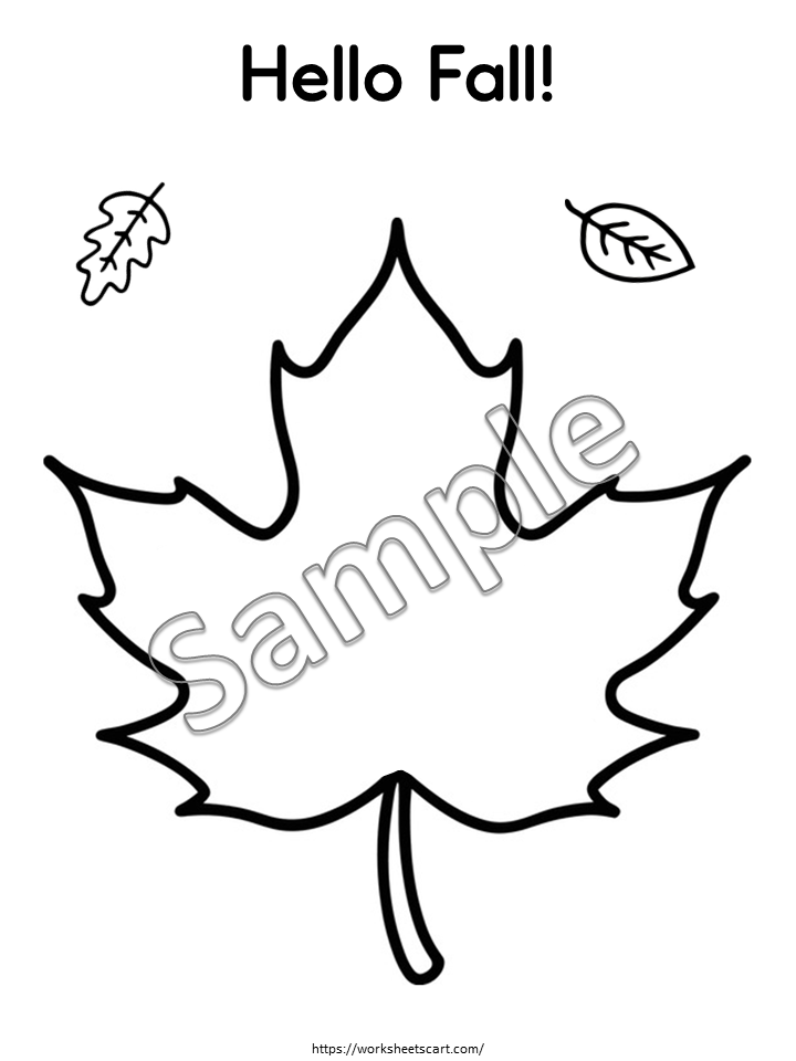 Fall Craft Activities Printable for Kids – Tear, Paste & Paint Autumn Leaf Art, WWF525