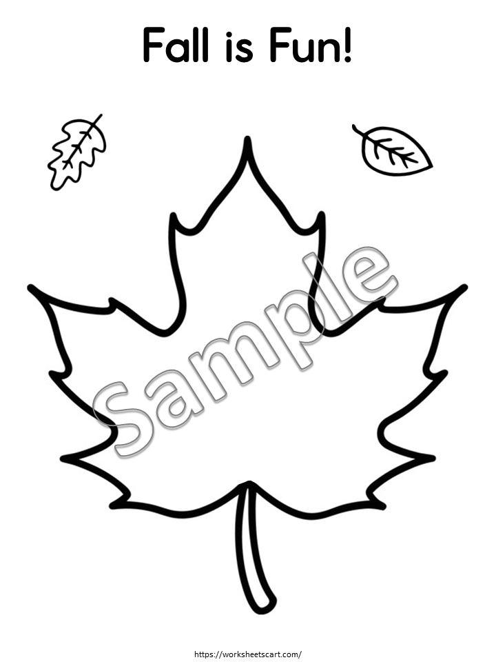 Fall Craft Activities Printable for Kids – Tear, Paste & Paint Autumn Leaf Art, WWF525