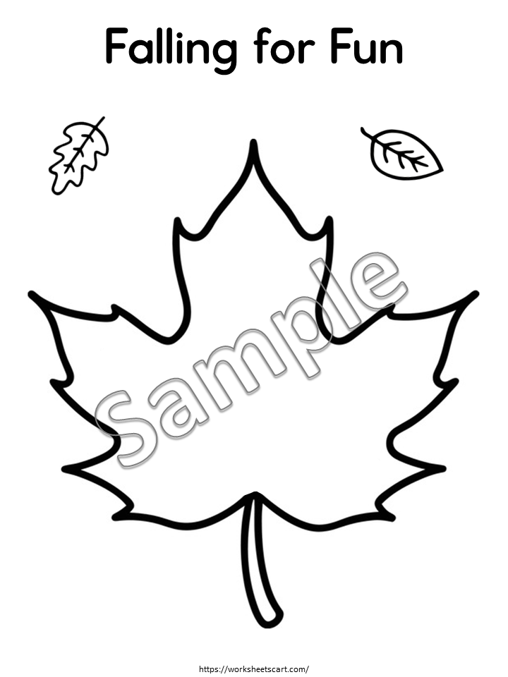 Fall Craft Activities Printable for Kids – Tear, Paste & Paint Autumn Leaf Art, WWF525