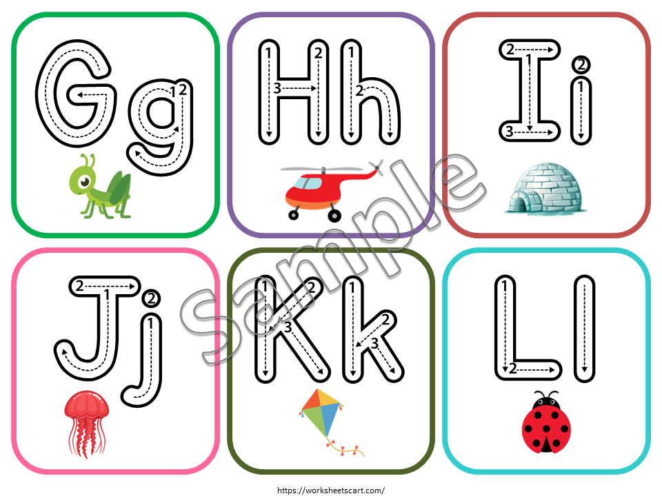 Alphabet Tracing Cards Printable PDF | Uppercase & Lowercase Letter Tracing | Beginning Sounds Activity for Preschool & Kindergarten, WWF553