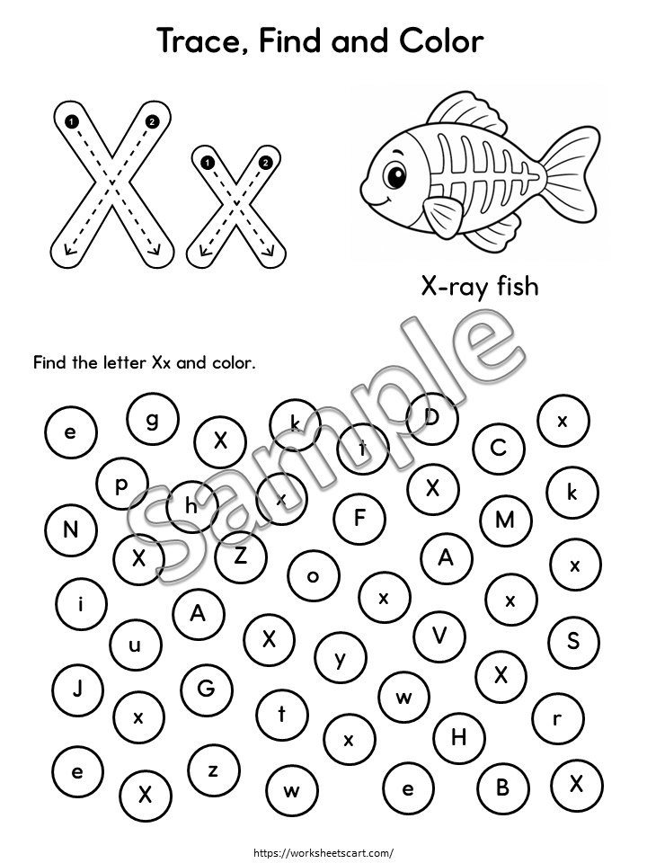 Alphabet Letter Recognition Worksheets | Uppercase & Lowercase Tracing | Preschool Kindergarten, WWF570