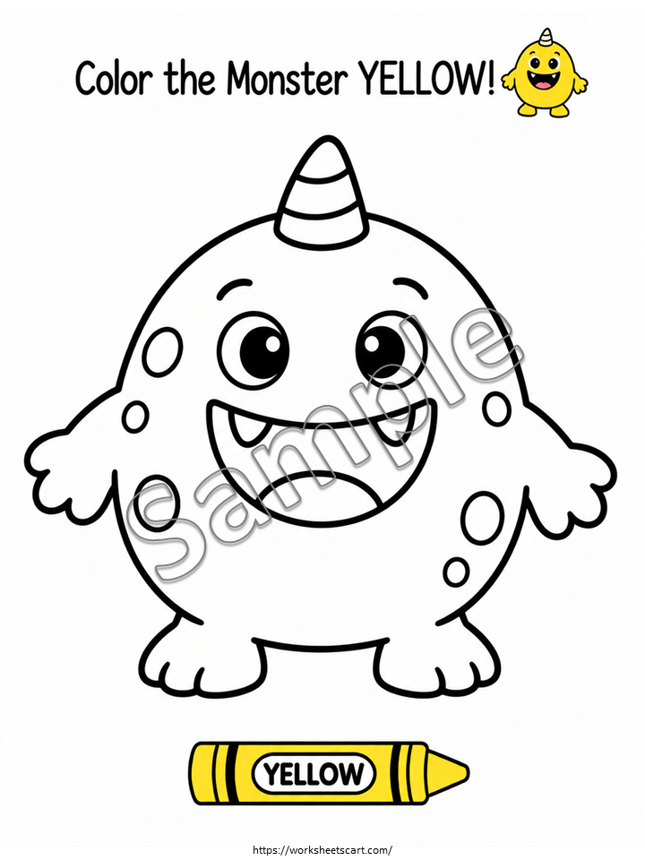 Preschool Color Worksheets – Learning Colors Coloring Pages, WWF577