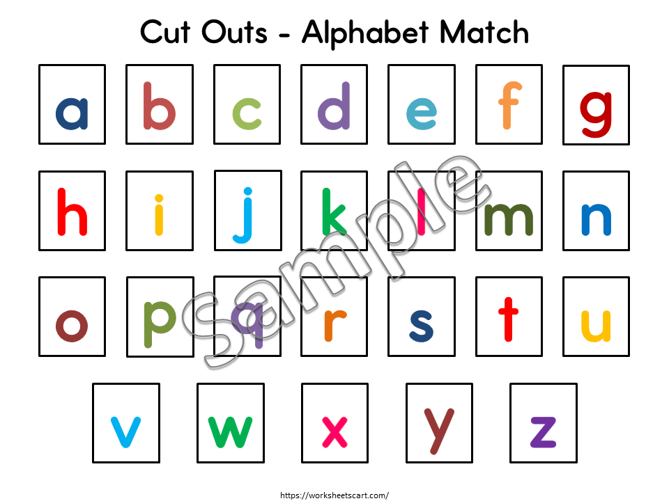 Alphabet Matching Activity Printable | Uppercase & Lowercase Letter Match for Preschool & Kindergarten, WWF551