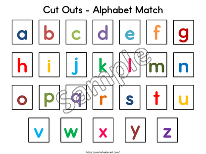 Alphabet Matching Activity Printable | Uppercase & Lowercase Letter Match for Preschool & Kindergarten, WWF551