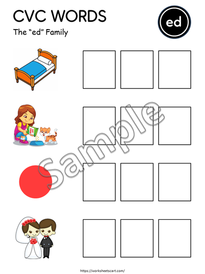 CVC Word Family Mats Printable for Kindergarten | Science of Reading Phonics Activity, WWF549