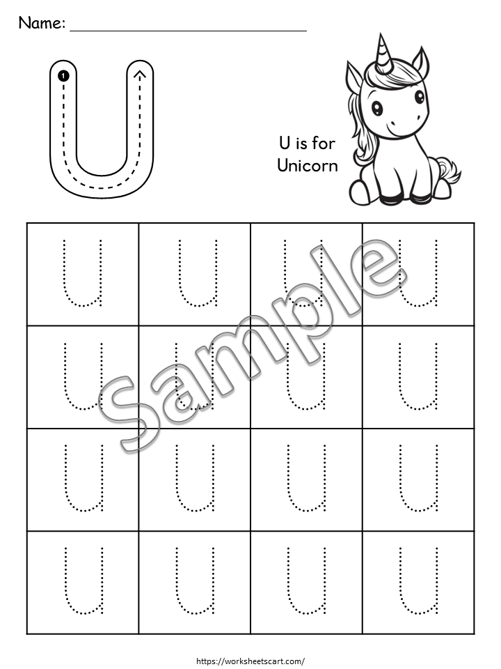 52 Alphabet Tracing Worksheets A-Z Printable, Uppercase Lowercase Letter Practice, Preschool & Kindergarten Handwriting Worksheets PDF, WWF547