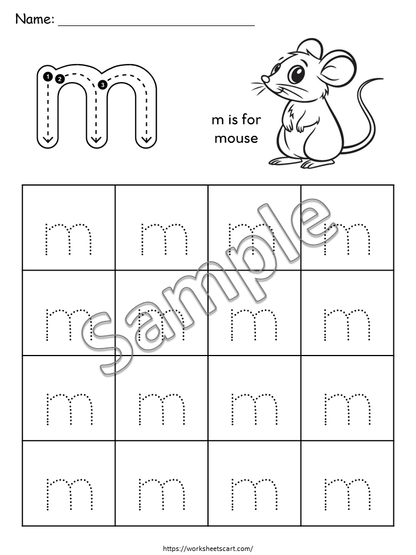 52 Alphabet Tracing Worksheets A-Z Printable, Uppercase Lowercase Letter Practice, Preschool & Kindergarten Handwriting Worksheets PDF, WWF547