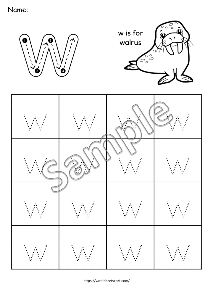 52 Alphabet Tracing Worksheets A-Z Printable, Uppercase Lowercase Letter Practice, Preschool & Kindergarten Handwriting Worksheets PDF, WWF547