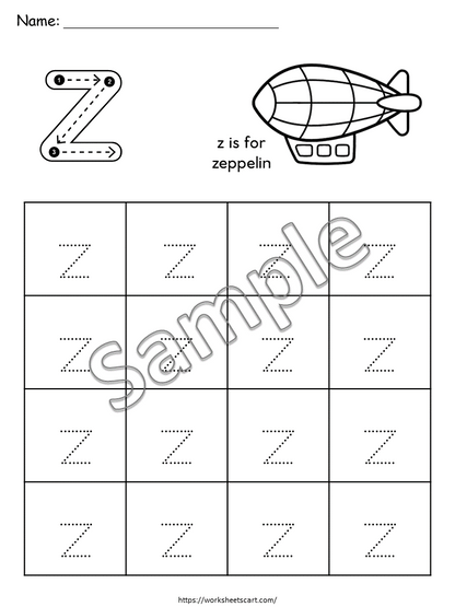 52 Alphabet Tracing Worksheets A-Z Printable, Uppercase Lowercase Letter Practice, Preschool & Kindergarten Handwriting Worksheets PDF, WWF547
