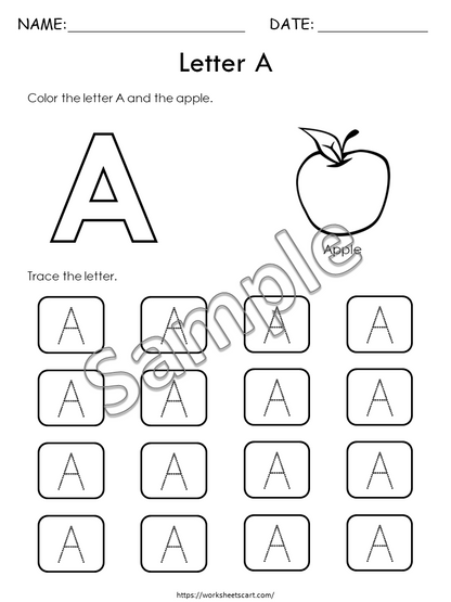 Alphabet Tracing Worksheets, Alphabet Trace, ABC Handwriting Practice, Letter Tracing Printable, Homeschool, Instant download, WWF101