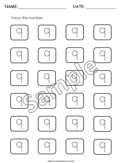 Tracing Numbers 1-10, Number Tracing Book, Number Sense Worksheets, Counting Objects, Preschool Printable, Kindergarten, Instant Download, WWF103