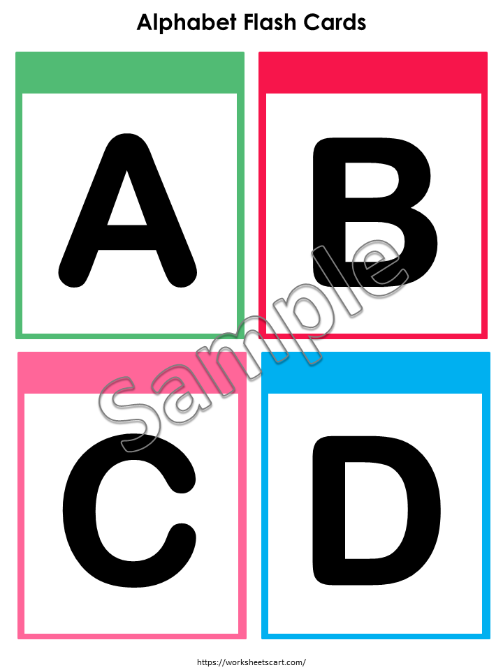 Alphabet Flashcards, ABC Letters Cards, Preschool Kids Curriculum Printable, A to Z-Uppercase & Lowercase, Numbers, Kindergarten, Montessori, WWF104