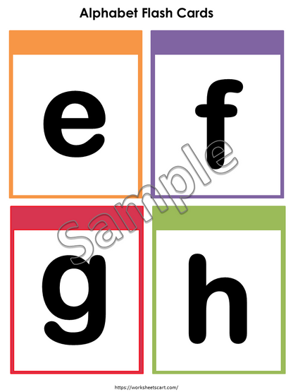 Alphabet Flashcards, ABC Letters Cards, Preschool Kids Curriculum Printable, A to Z-Uppercase & Lowercase, Numbers, Kindergarten, Montessori, WWF104