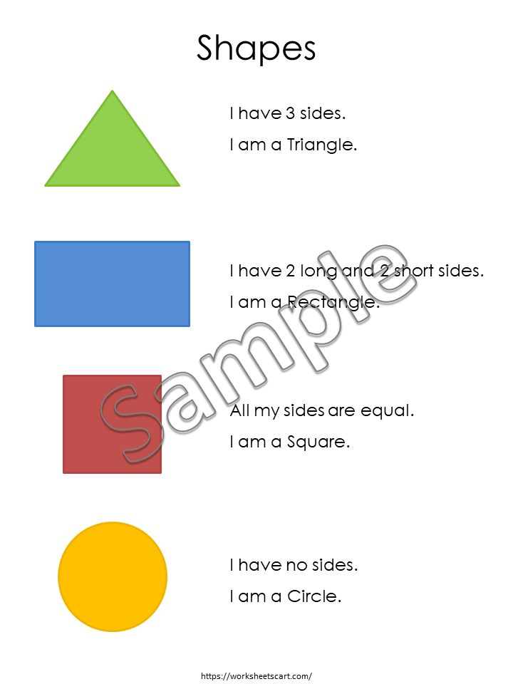 Shapes Worksheets, Shapes Learning, Shapes Matching Printable, Shapes Tracing, Toddlers, Preschool 2D Shapes, Kindergarten Curriculum, Kids, WWF109