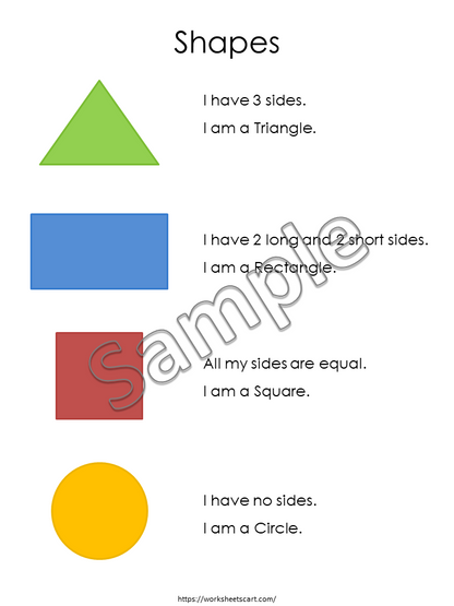 Shapes Worksheets, Shapes Learning, Shapes Matching Printable, Shapes Tracing, Toddlers, Preschool 2D Shapes, Kindergarten Curriculum, Kids, WWF109