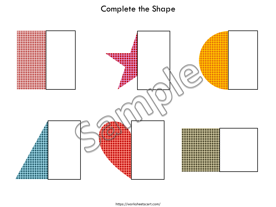 Shapes Matching Activity Printable PDF Pages for Toddler, Preschool, Homeschool, Montessori, Learning Binder, 2D Shapes, WWF124