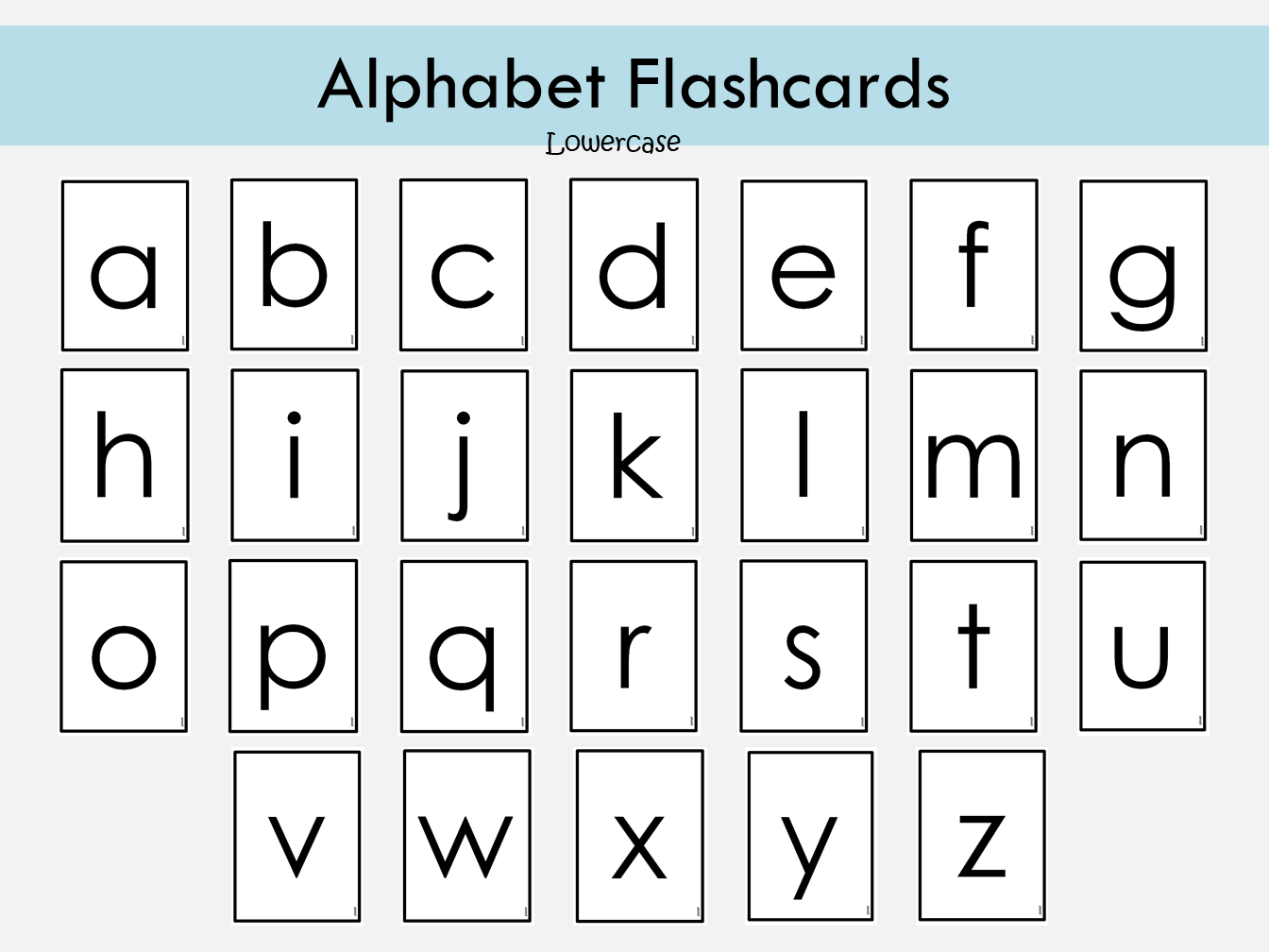 Alphabet Cards Printable for Preschool, Uppercase and Lowercase Black and White Letters Flash Cards, Kids, Toddlers Flashcards, Montessori, WWF128