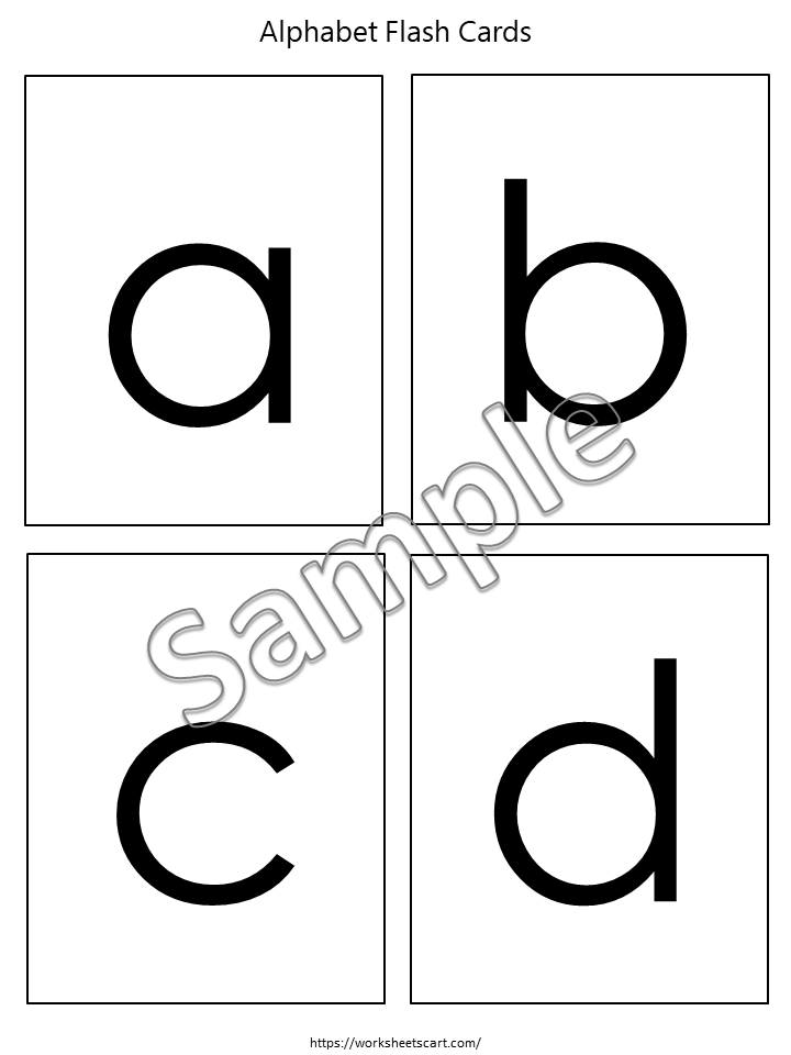 Alphabet Cards Printable for Preschool, Uppercase and Lowercase Black and White Letters Flash Cards, Kids, Toddlers Flashcards, Montessori, WWF128